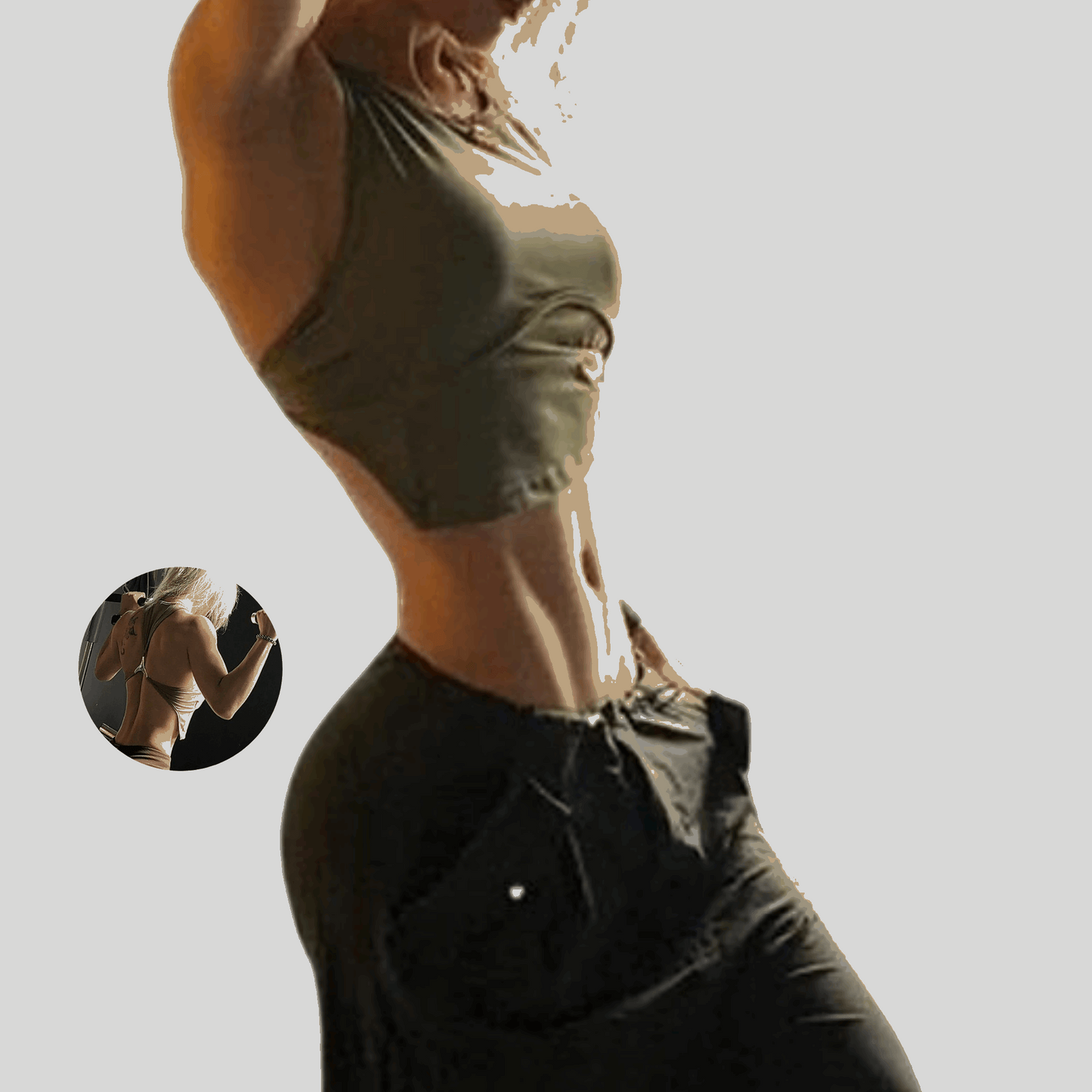 Ultra-Stretch Metallic-Detail Sports Bra - Alzya