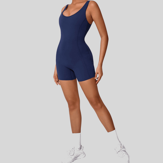 High-Elasticity Sculpting Yoga One-Piece with Open Back for Women - Alzya