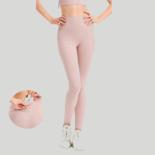 High Waist Yoga Leggings - Butt Lifting, Sculpted Legs & Back Pocket - Alzya