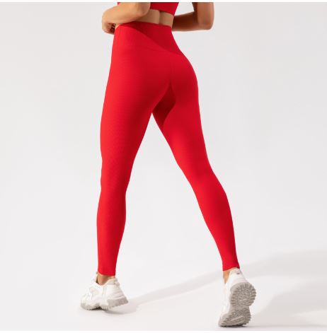 Cross-Front Design,  High-Waisted Leggings, Quick-Drying, Breathable Mesh - Alzya