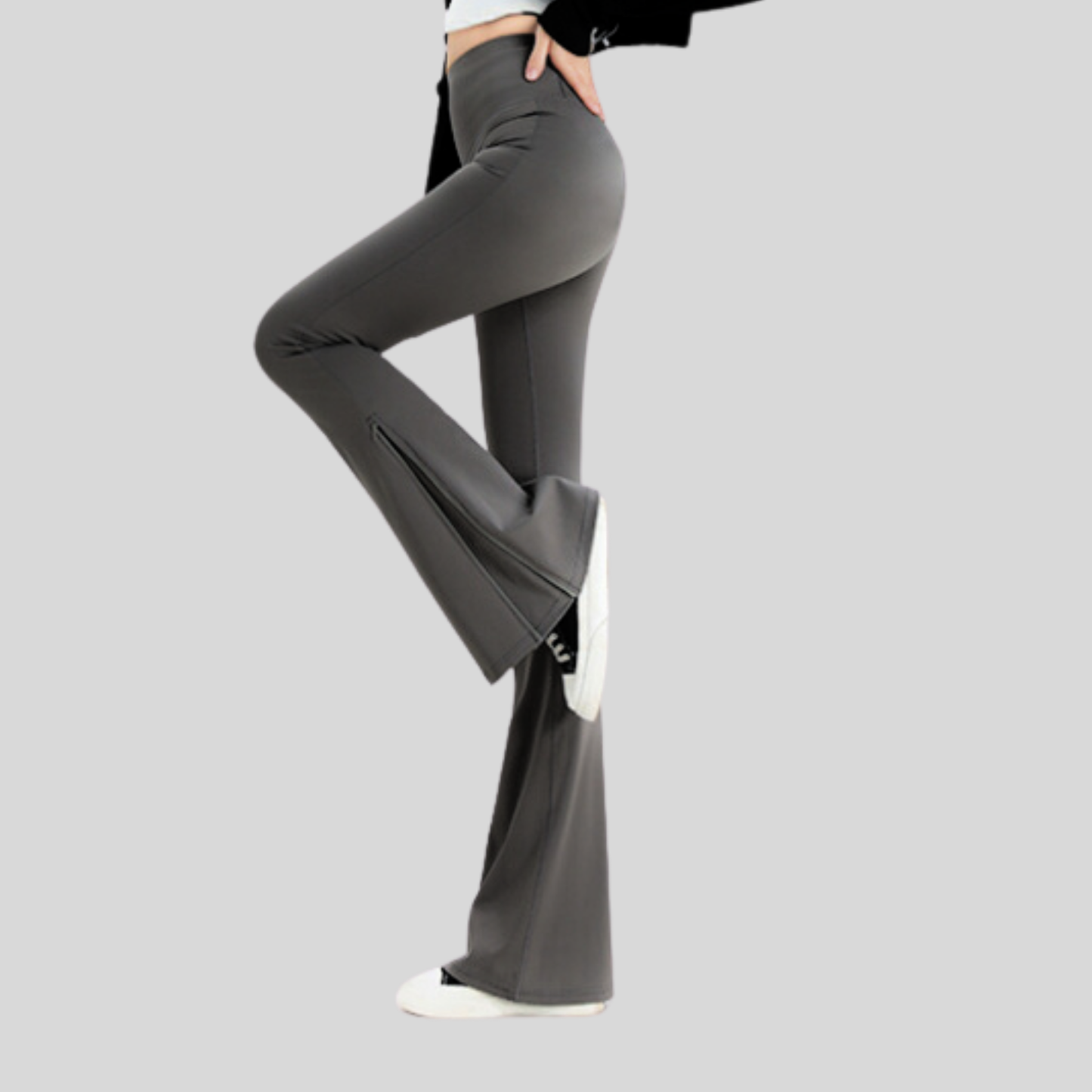 High-Waisted Flare Pants – Sculpting Elegance & Stretch Comfort