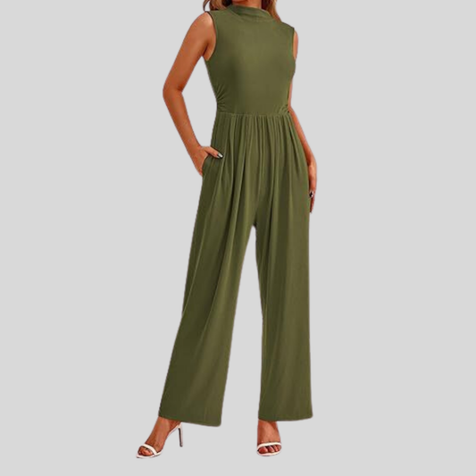 Chic and Fluid Sleeveless Summer Jumpsuit for Effortless Style