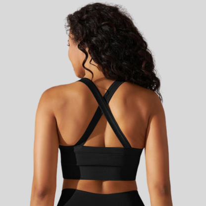 Seamless Sculpt Cross-Back Sports Bra – Ultimate Support & Style