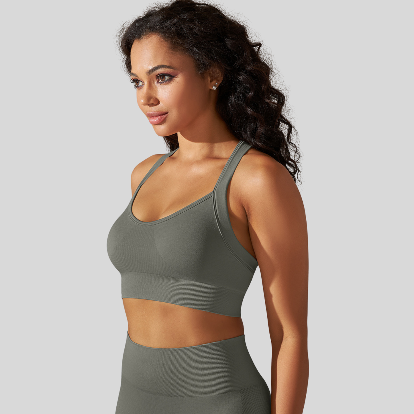 Seamless Sculpt Cross-Back Sports Bra – Ultimate Support & Style