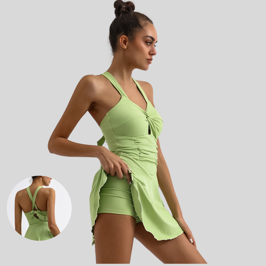 Alzya Sport Short Dress with Adjustable Lace Bow