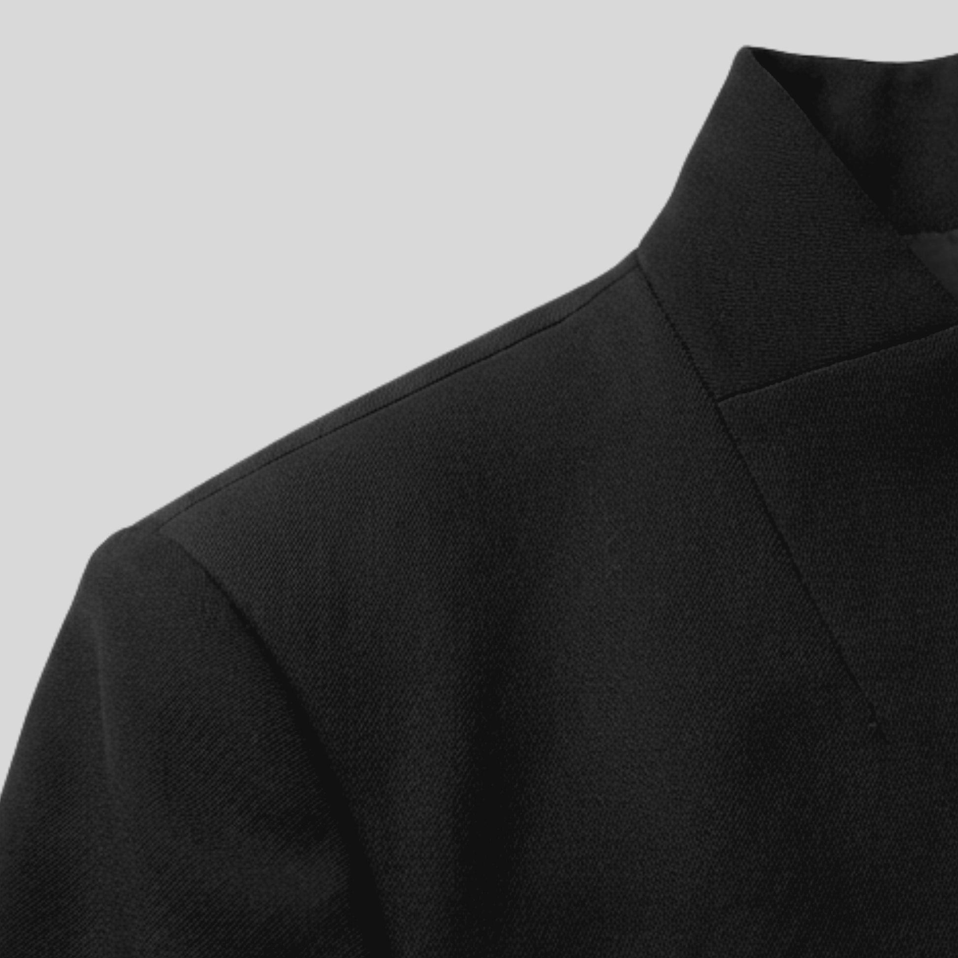 Alzya Black Oversized Blazer with High Collar black