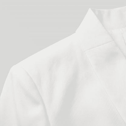 Alzya Black Oversized Blazer with High Collar White