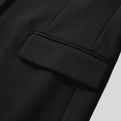 Alzya Black Oversized Blazer with High Collar black