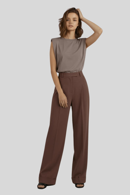 Alzya_High-Waist_Wide-Leg_Trousers_with_Zip_Closure_and_Turn-Up_Hem_Brown_2