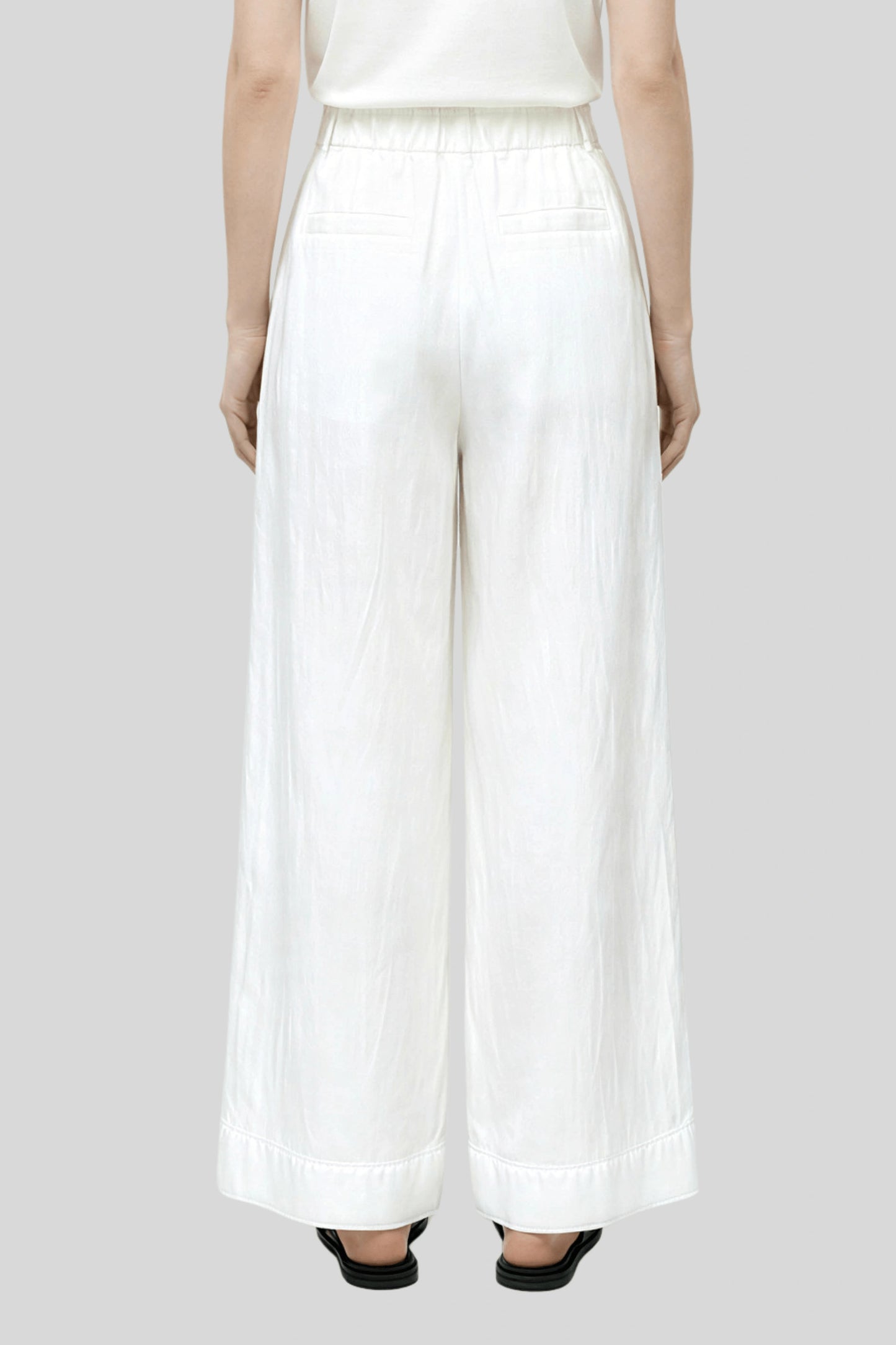 Alzya High-Waisted Wide-Leg Pants Modern Fit_White