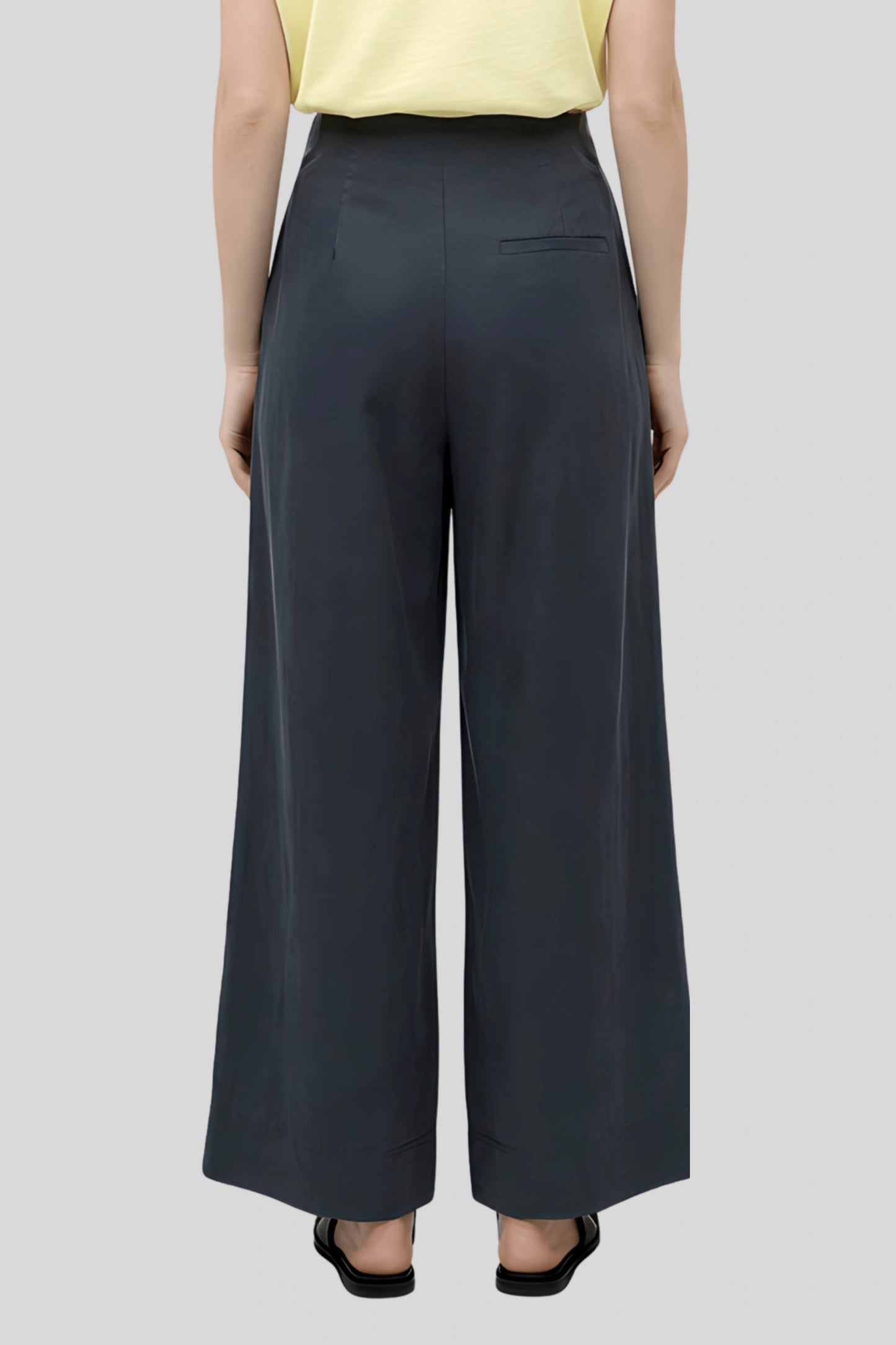 Alzya High-Waisted Wide-Leg Pants Modern Fit__Gray