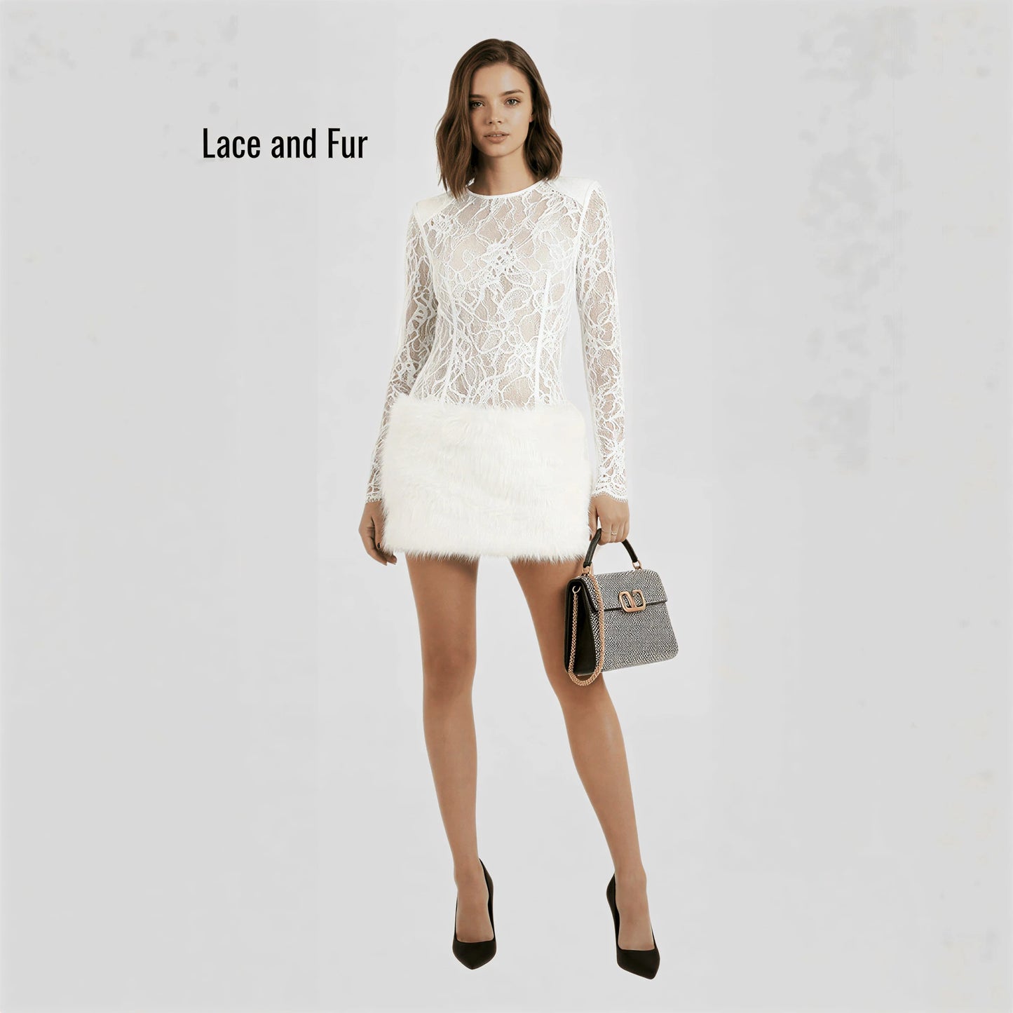 Alzya_Short_Lace_and_Fur_Dress_White