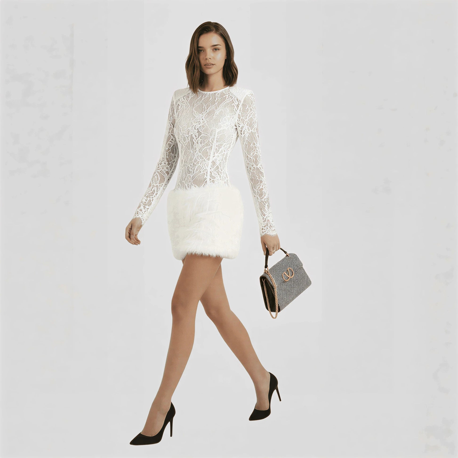 Alzya_Short_Lace_and_Fur_Dress_White