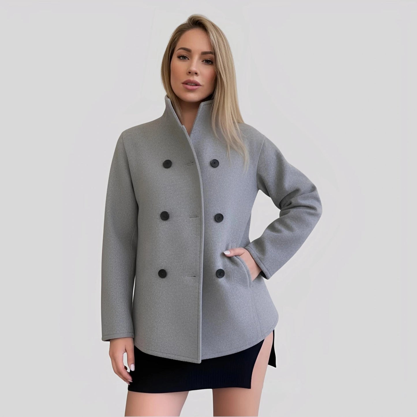 Women’s double-breasted wool coat