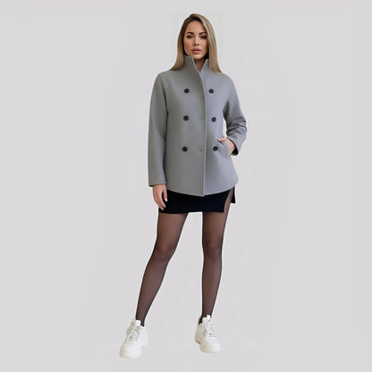 Women’s double-breasted wool coat