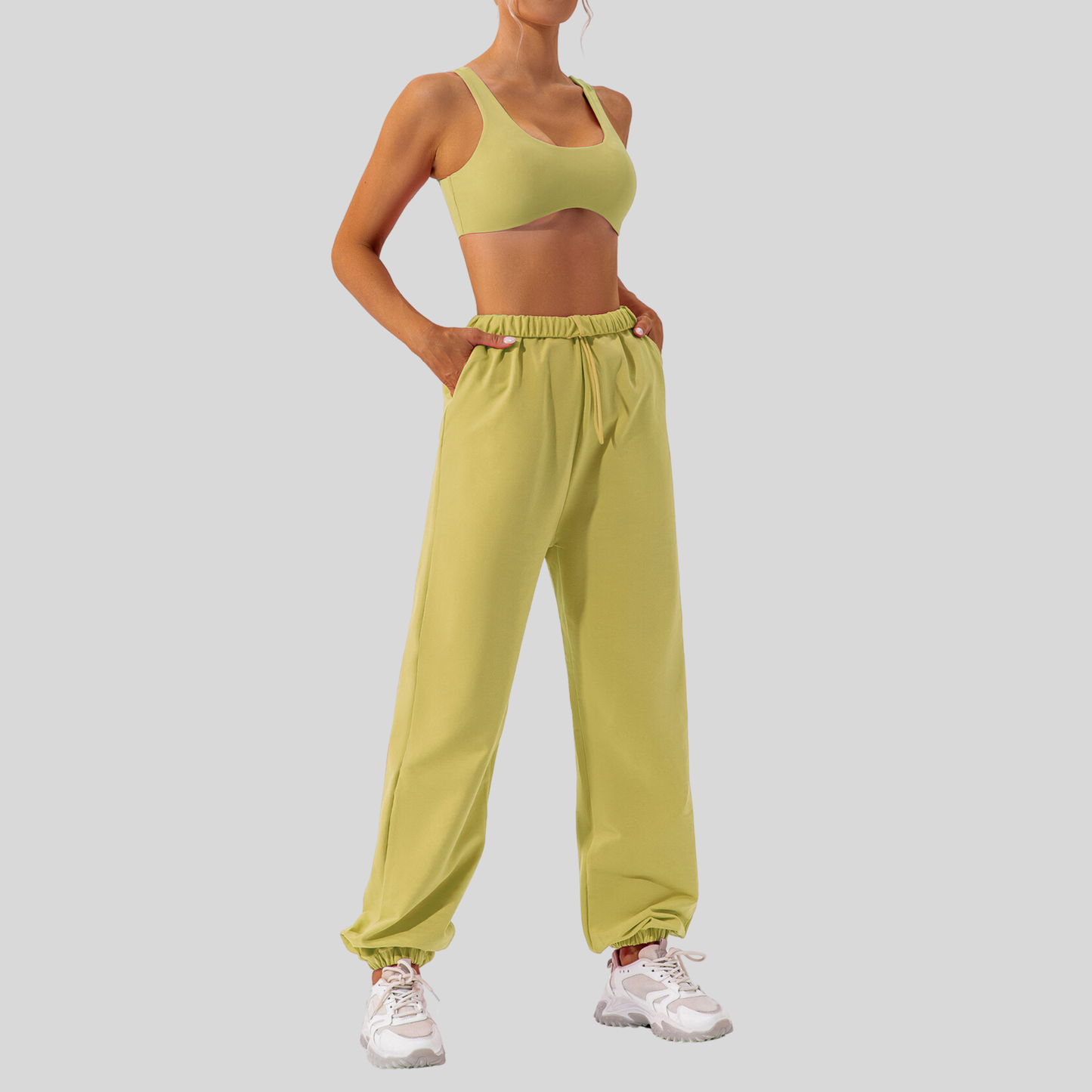 Women's High-Waisted Loose Sweatpants – Casual & Sporty Streetwear