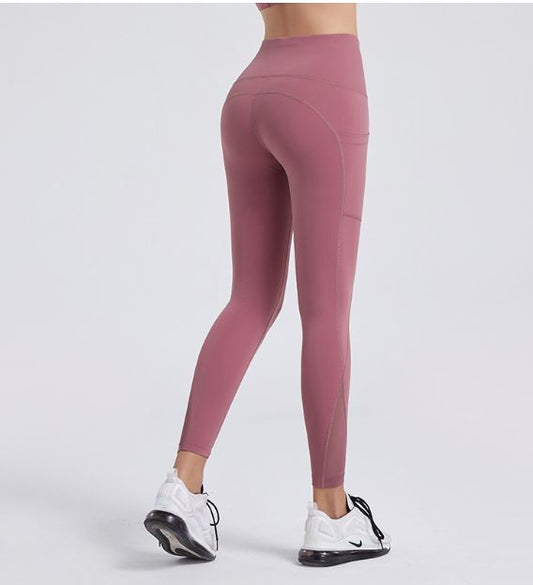 High-Waist Yoga Pants with Pockets – Breathable & Sculpting