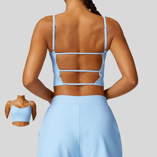 Cut-Out Back Sports Bra – Comfort & Style