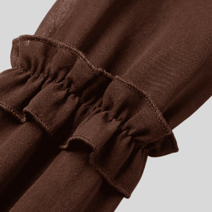 alzya_Brown_Ruffled_Peter_Pan_Collar_Blouse brown